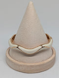 Modern Wavy Enamel Hinged Bangle Bracelet