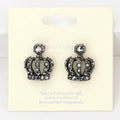 Crystal Crown Stud Earrings