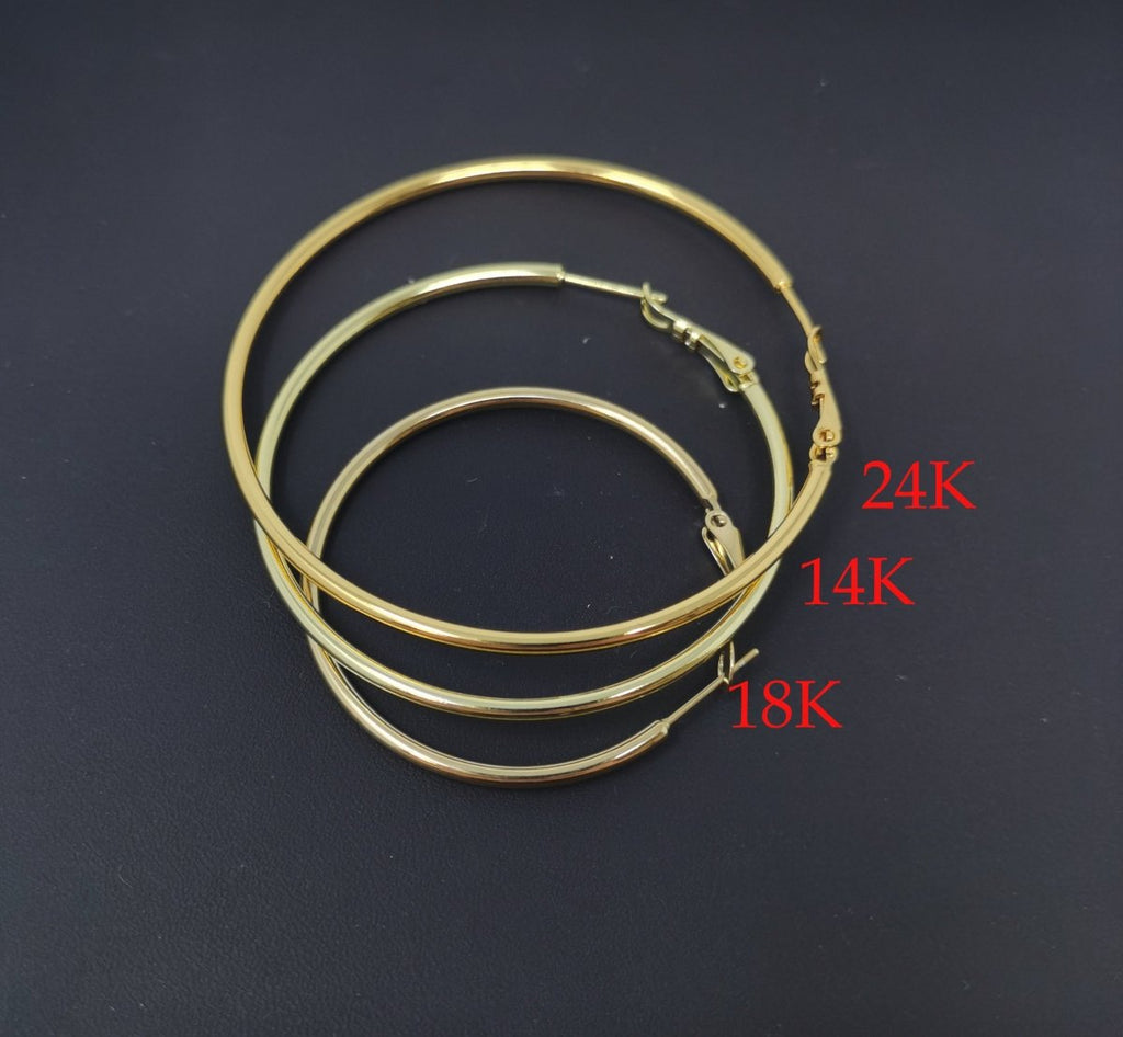 14K / 24K Gold Filled Minimalist Hoop Earrings (Various Sizes)