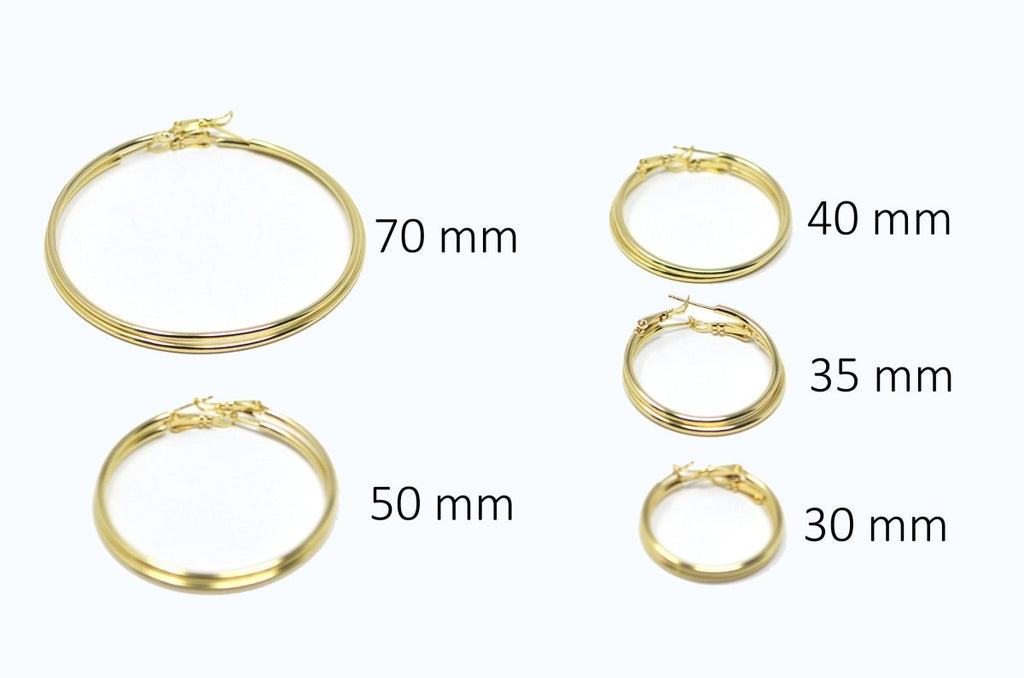14K / 24K Gold Filled Minimalist Hoop Earrings (Various Sizes)