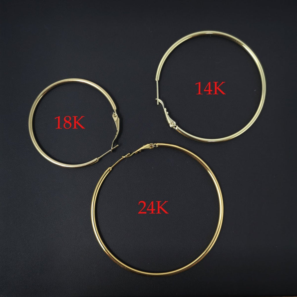 14K / 24K Gold Filled Minimalist Hoop Earrings (Various Sizes)