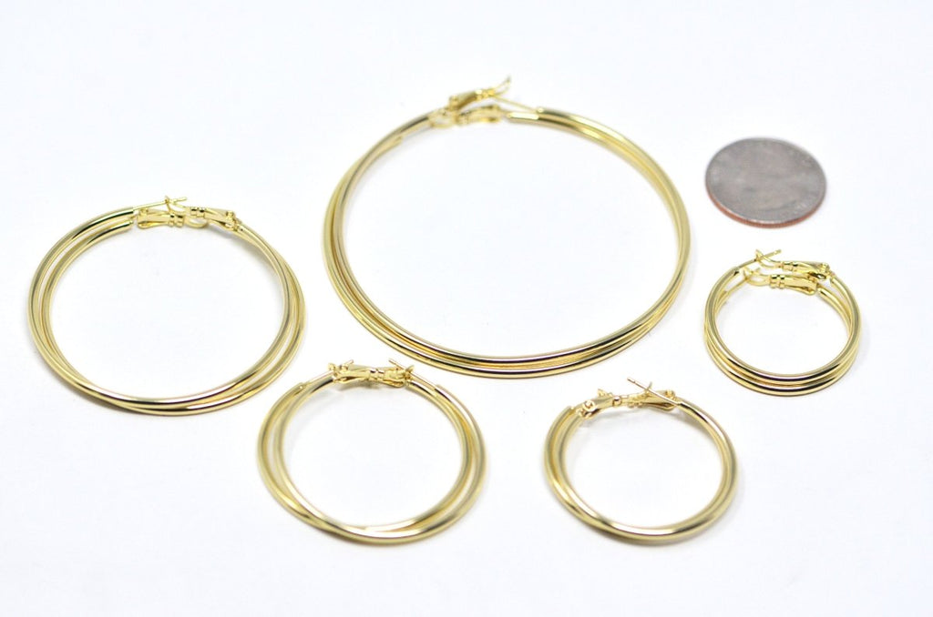 14K / 24K Gold Filled Minimalist Hoop Earrings (Various Sizes)