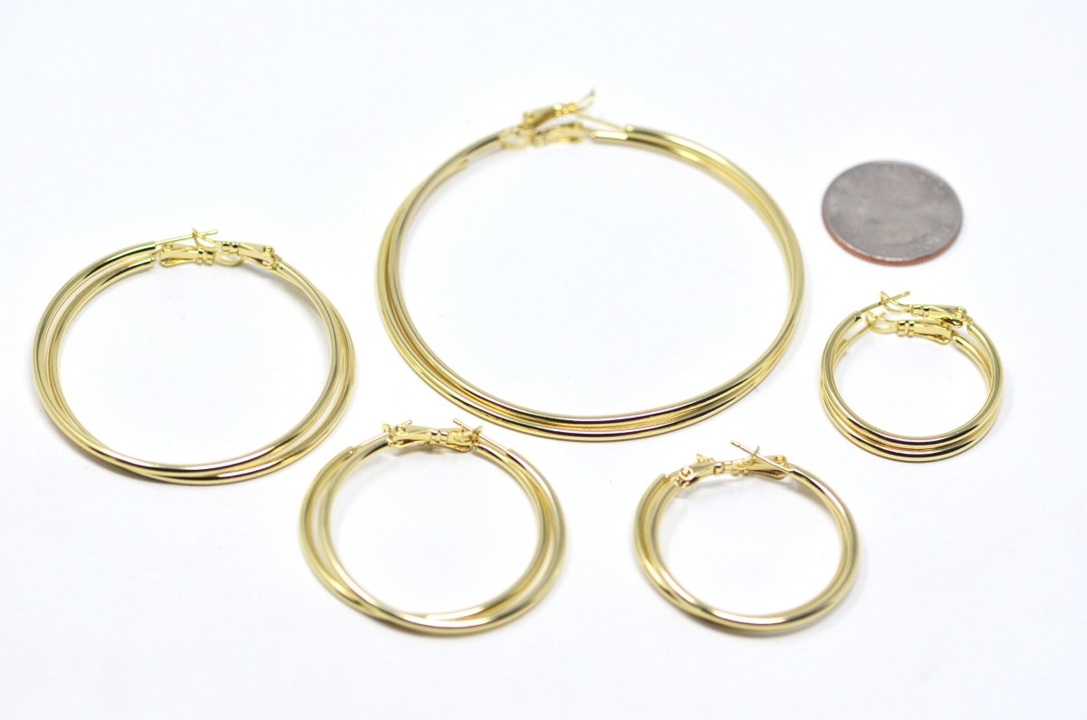 14K / 24K Gold Filled Minimalist Hoop Earrings (Various Sizes)