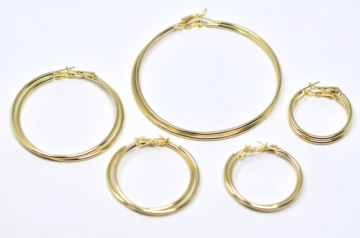 14K / 24K Gold Filled Minimalist Hoop Earrings (Various Sizes)