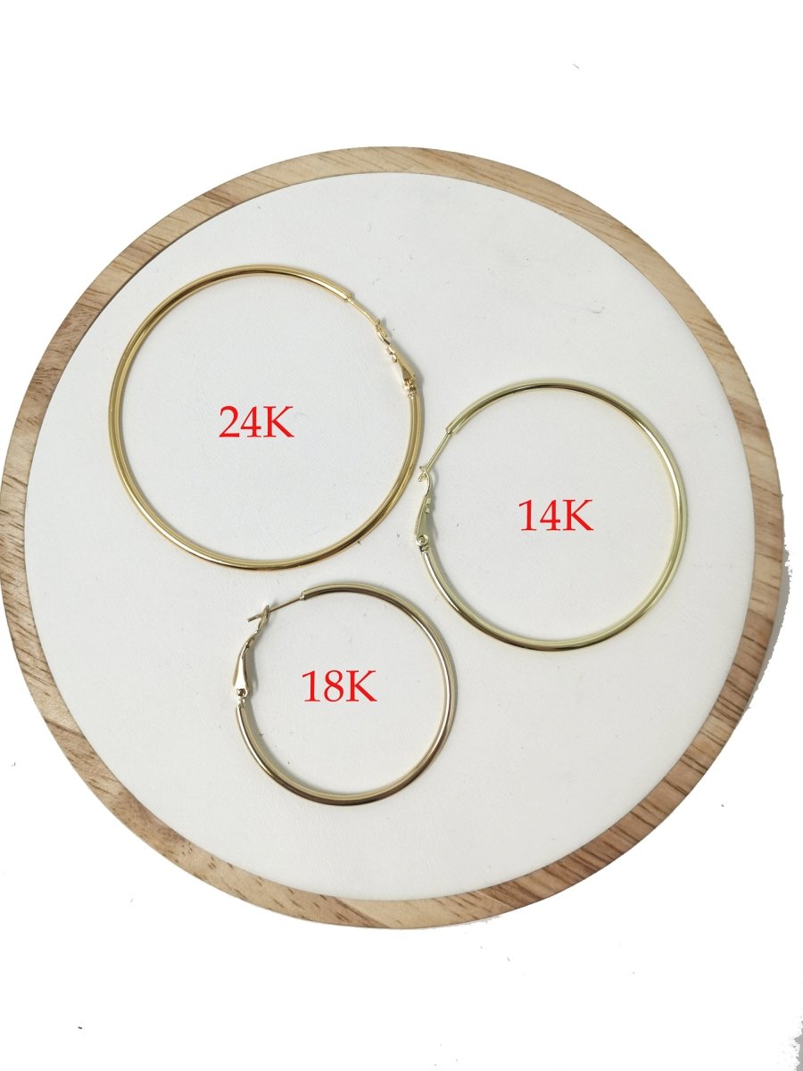 14K / 24K Gold Filled Minimalist Hoop Earrings (Various Sizes)