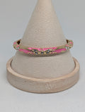 Vintage Enamel & Crystal Filigree Hinged Bangle Bracelet