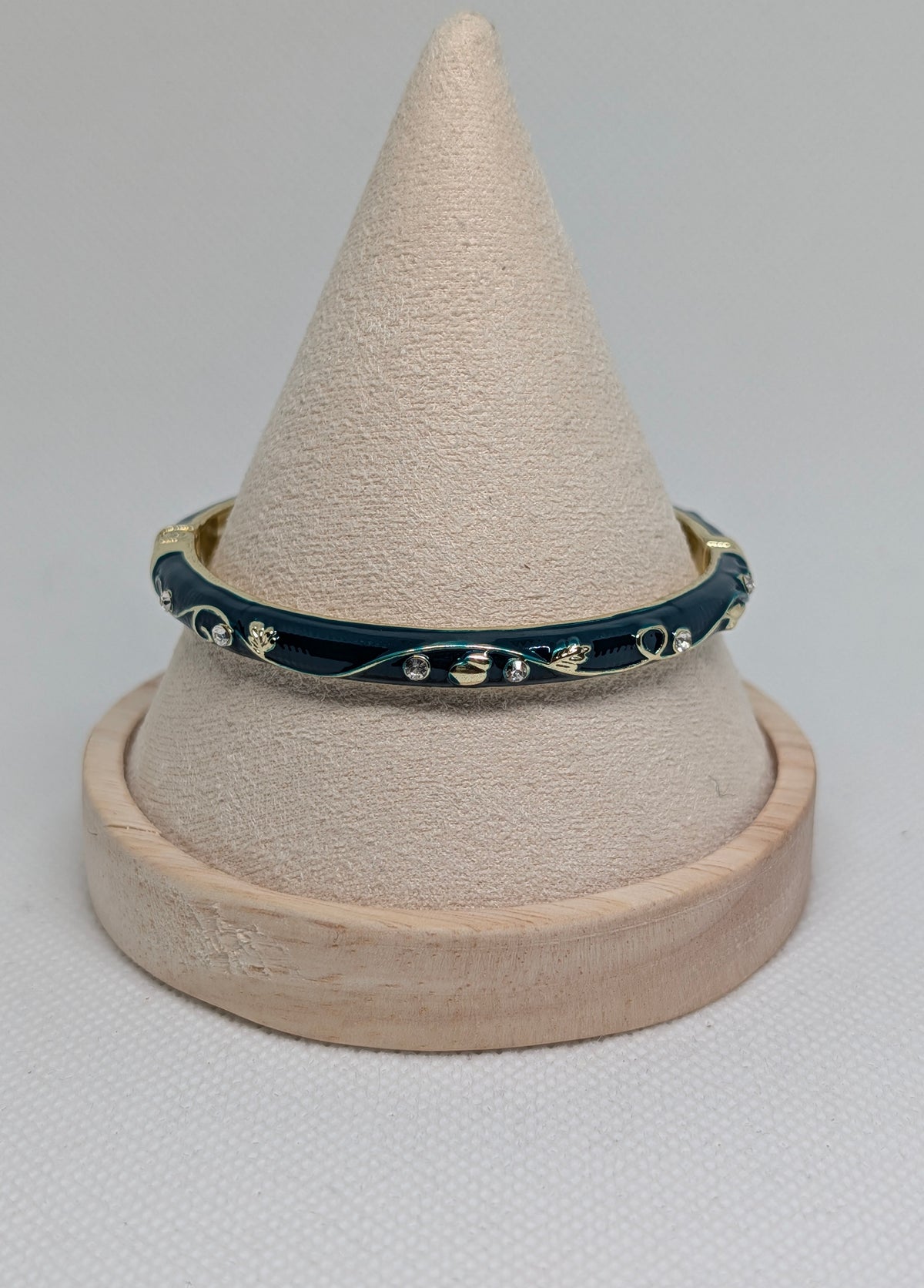 Delicate Gold Floral Enamel Hinge Bracelet | Shimmer & Enamel Collection