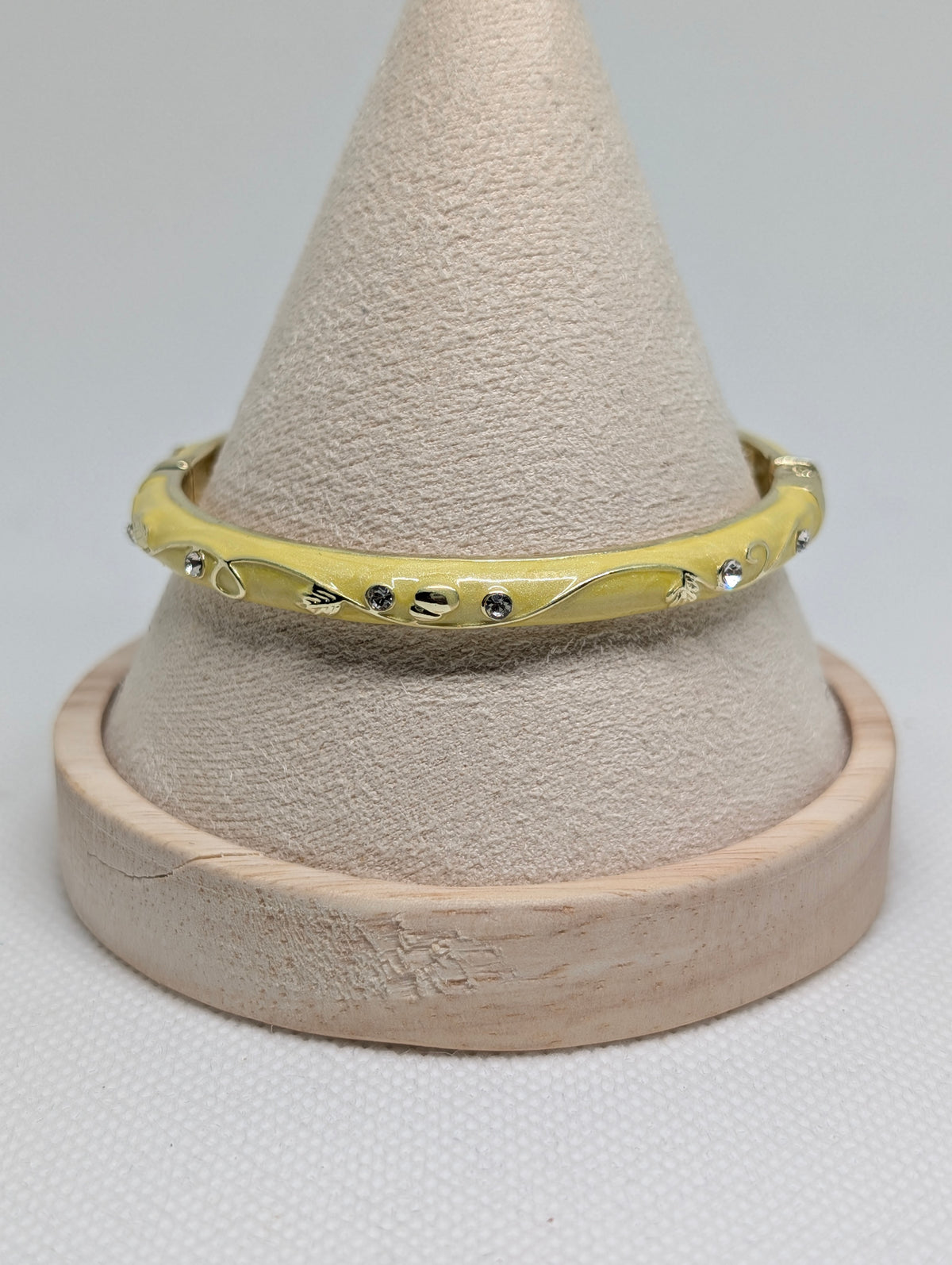 Delicate Gold Floral Enamel Hinge Bracelet | Shimmer & Enamel Collection