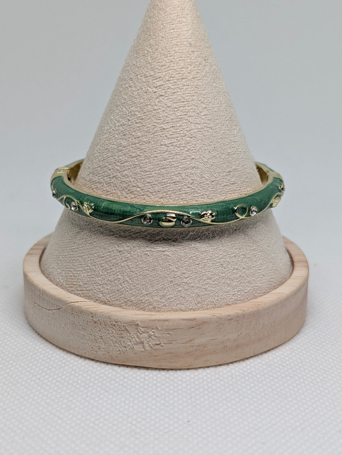 Delicate Gold Floral Enamel Hinge Bracelet | Shimmer & Enamel Collection