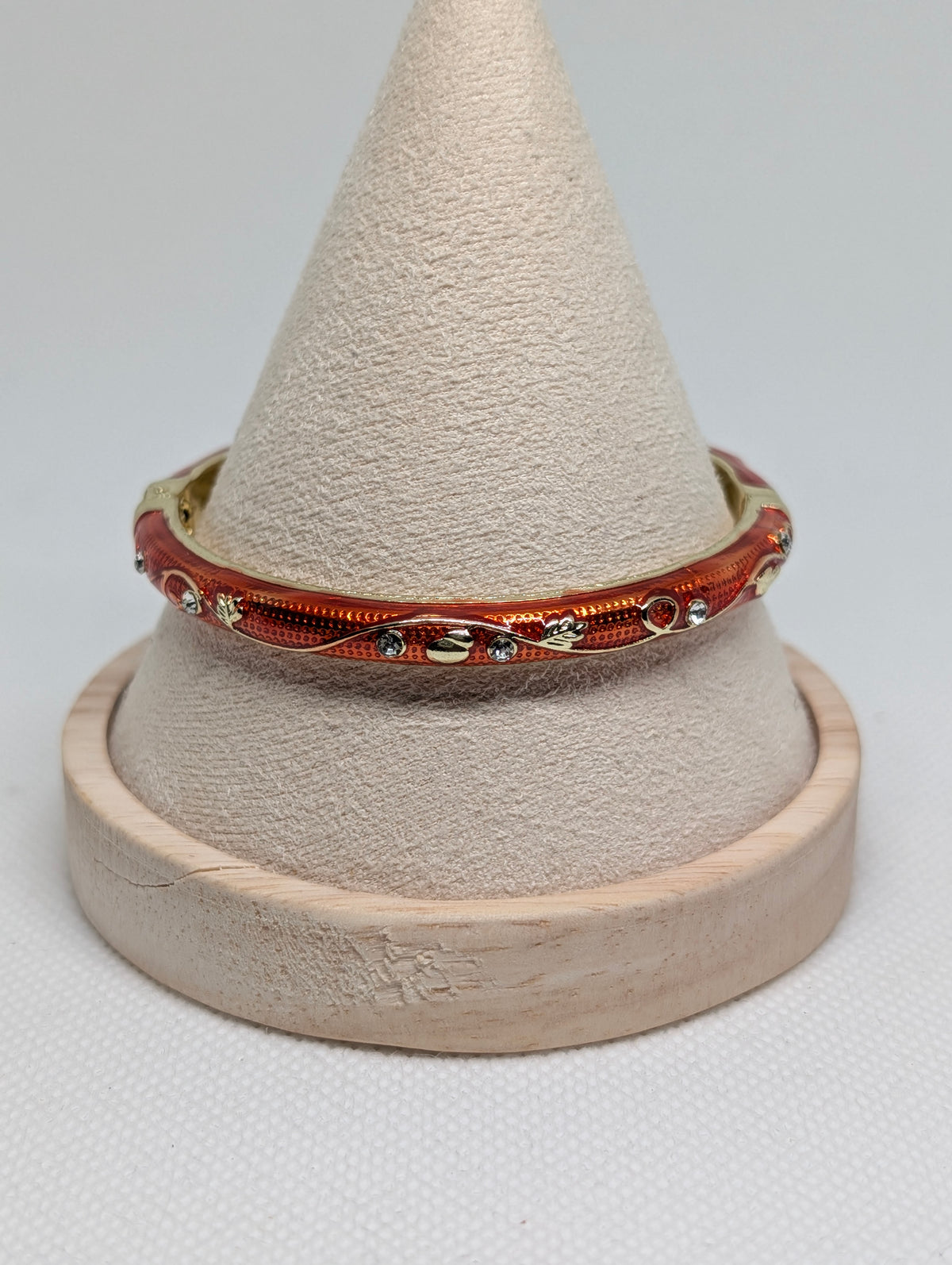 Delicate Gold Floral Enamel Hinge Bracelet | Shimmer & Enamel Collection