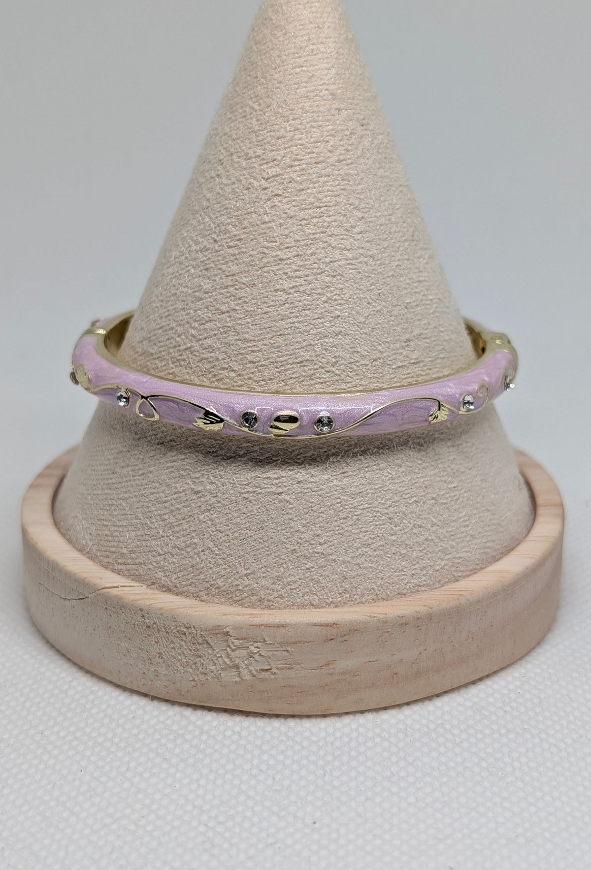 Delicate Gold Floral Enamel Hinge Bracelet | Shimmer & Enamel Collection