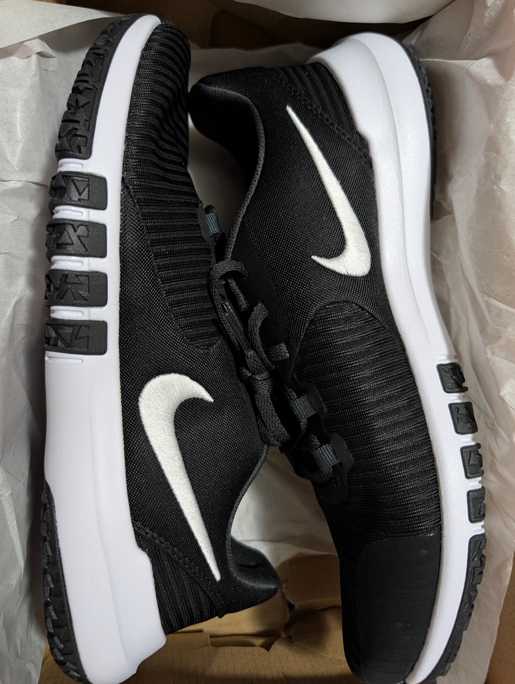 Nike Flex Control TR4 Training Shoes - Black / White / Dark Smoke Grey - Men's Size 8 Women's 9.5