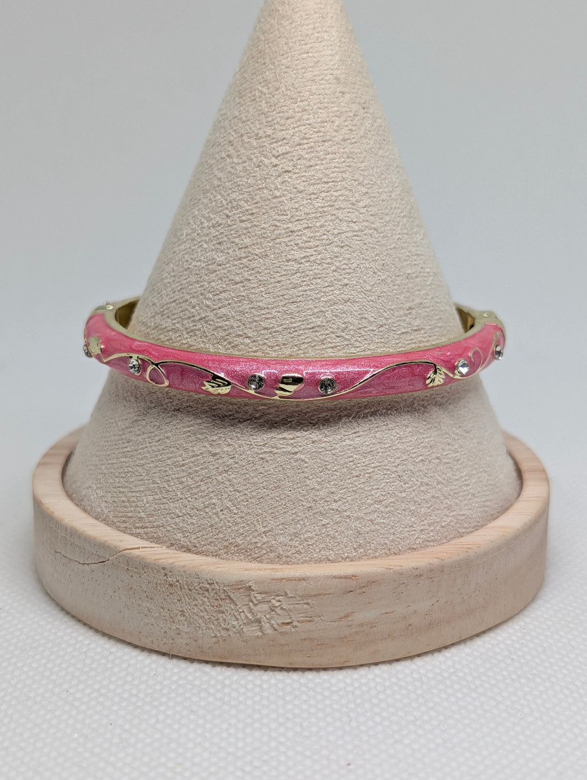 Delicate Gold Floral Enamel Hinge Bracelet | Shimmer & Enamel Collection