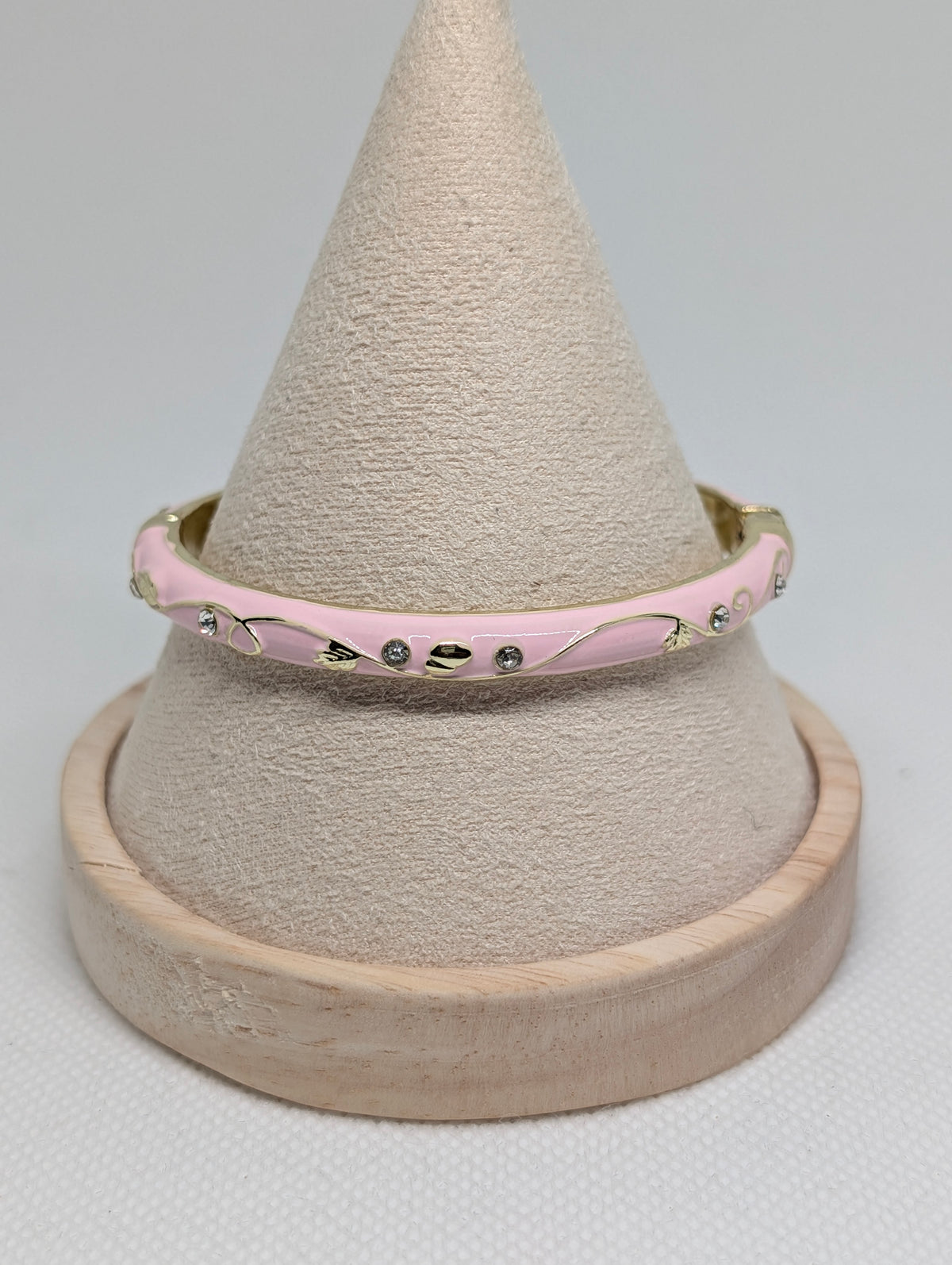 Delicate Gold Floral Enamel Hinge Bracelet | Shimmer & Enamel Collection